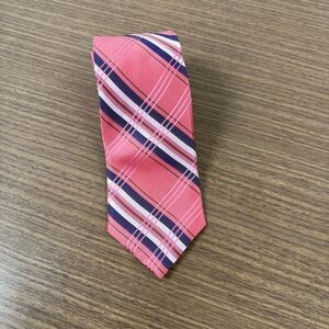 IKE by IKE BEHAR Pink and Navy Plaid Tie